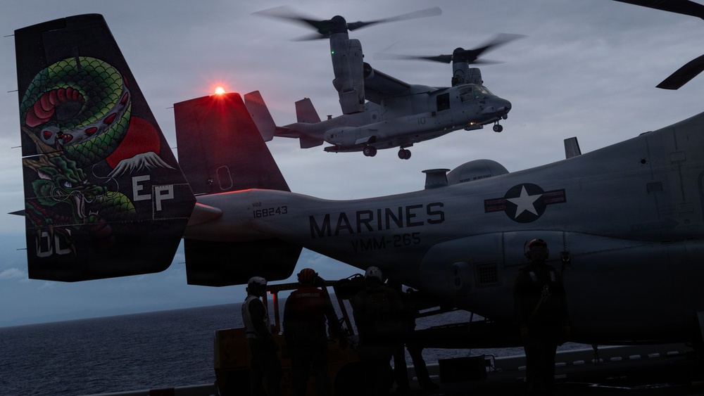 31st MEU | VMM 265 conducts flight operations aboard USS Tripoli