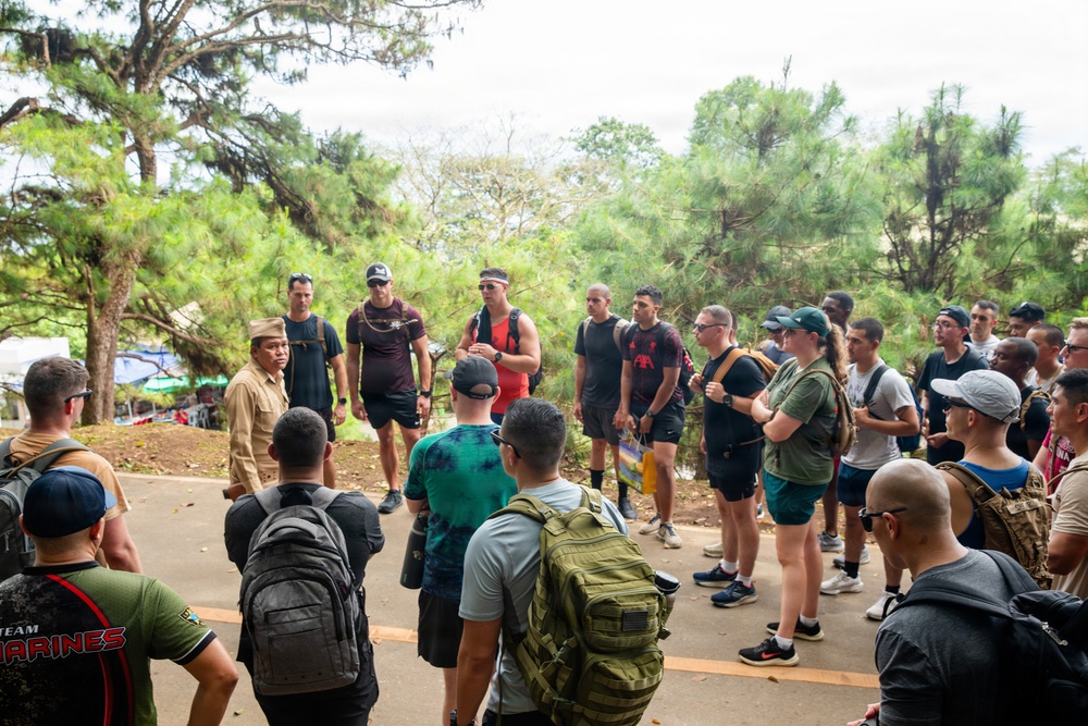 MRF-SEA Marines, Sailors Hike to Mount Samat Shine of Valor during Bataan Death March PME