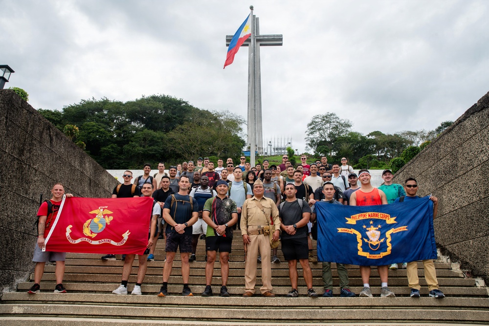 MRF-SEA Marines, Sailors Hike to Mount Samat Shine of Valor during Bataan Death March PME