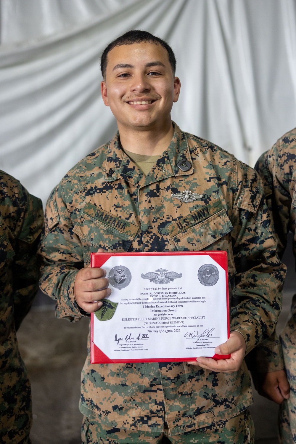 MRF-SEA Sailors, Marines hold Fleet Marine Force Badge Pinning Ceremony