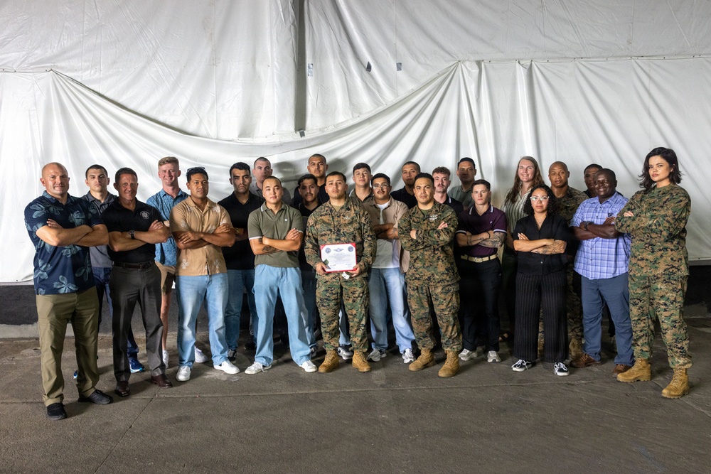 MRF-SEA Sailors, Marines hold Fleet Marine Force Badge Pinning Ceremony