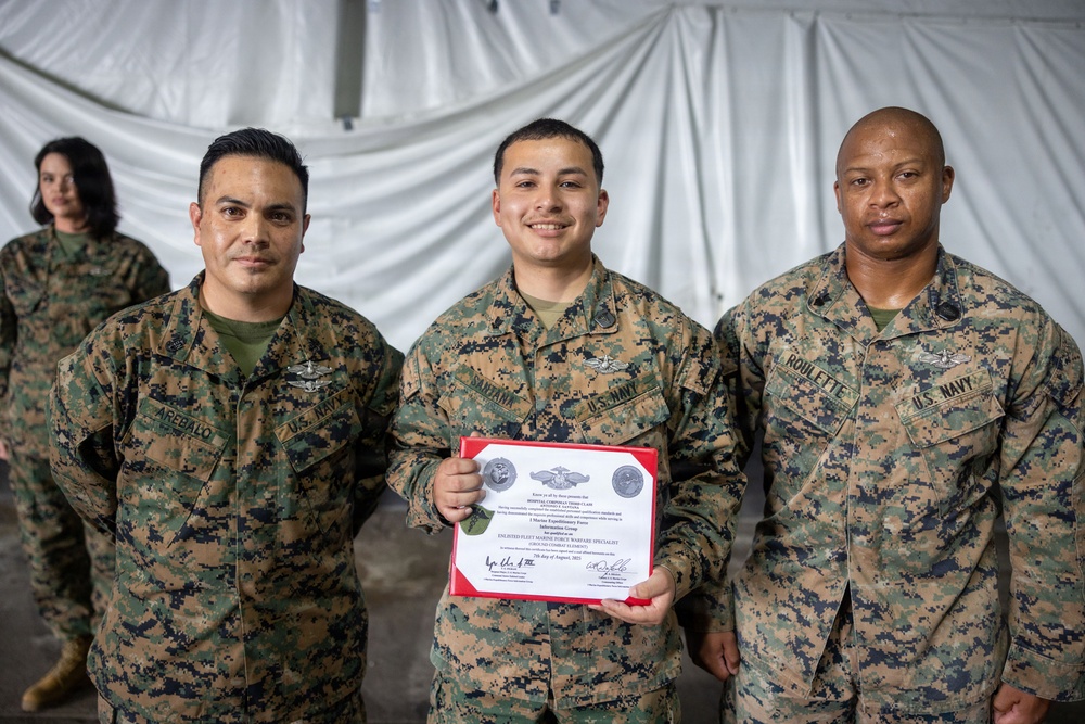 MRF-SEA Sailors, Marines hold Fleet Marine Force Badge Pinning Ceremony