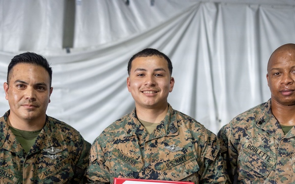 MRF-SEA Sailors, Marines hold Fleet Marine Force Badge Pinning Ceremony