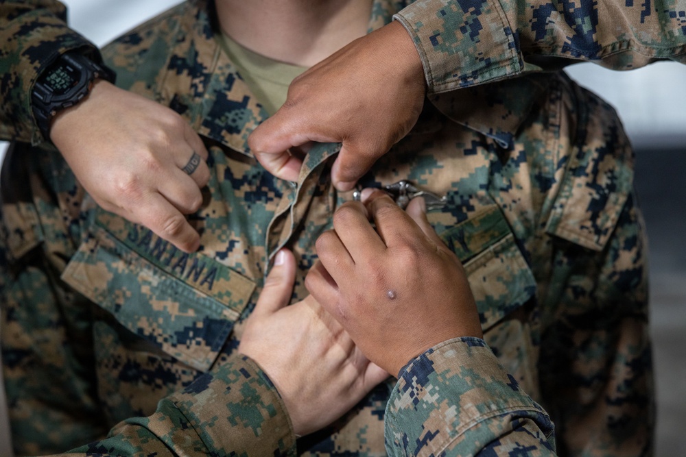MRF-SEA Sailors, Marines hold Fleet Marine Force Badge Pinning Ceremony