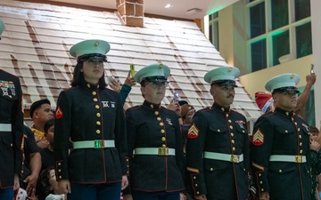 Camp Blaz Marines participate in Christmas tree lighting
