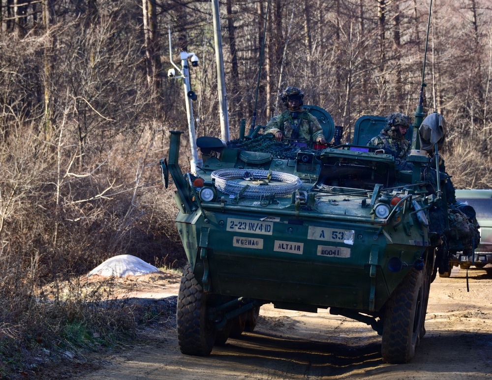 Maj. Gen. Charles Lambardo conducts battle field rotation checking in with 2-23 Infantry