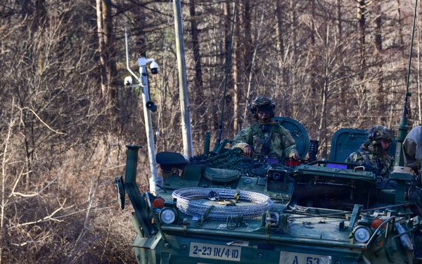 Maj. Gen. Charles Lambardo conducts battle field rotation checking in with 2-23 Infantry