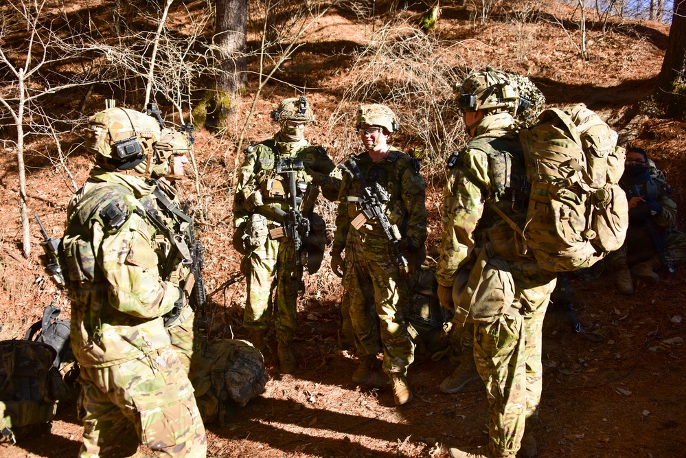 Maj. Gen. Charles Lambardo conducts battle field rotation checking in with 2-23 Infantry