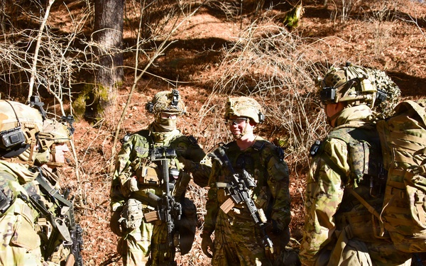 Maj. Gen. Charles Lambardo conducts battle field rotation checking in with 2-23 Infantry