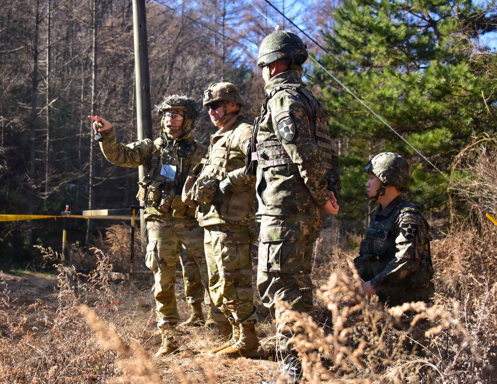 Maj. Gen. Charles Lambardo conducts battle field rotation checking in with 2-23 Infantry