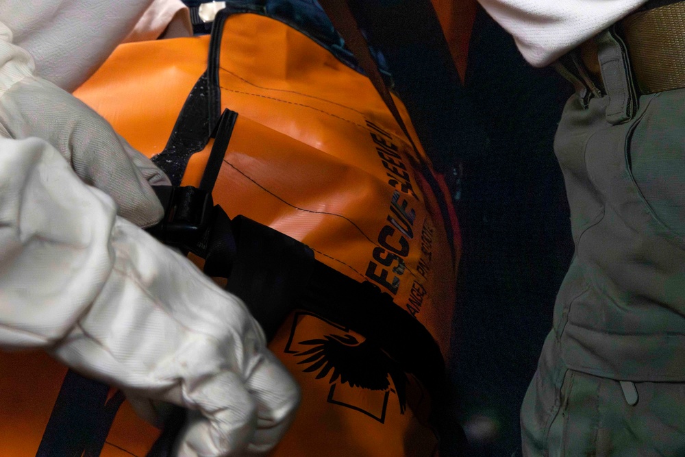 Abraham Lincoln conducts general quarters drill