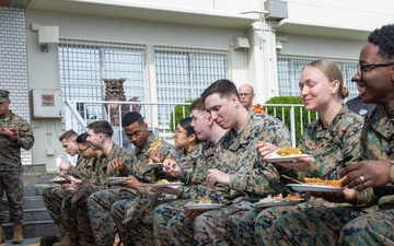 III Marine Expeditionary Force Marines celebrate Thanksgiving