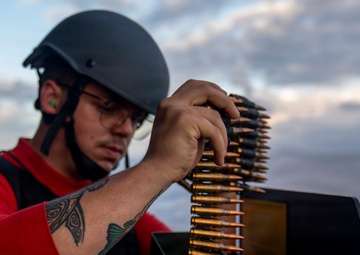 USS Tripoli Conducts Weapons Training