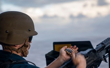 USS Tripoli Conducts Weapons Training