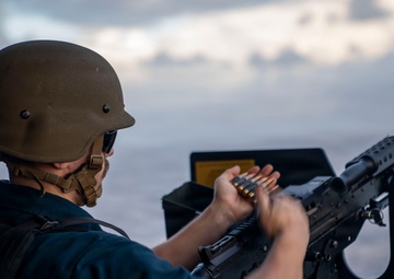 USS Tripoli Conducts Weapons Training