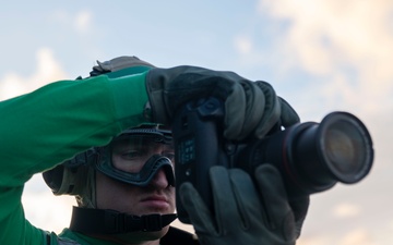 USS Tripoli Conducts Sunset Flight Operations