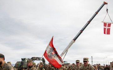 KFOR Multinational Soldiers Test Endurance During Danish Contingent March