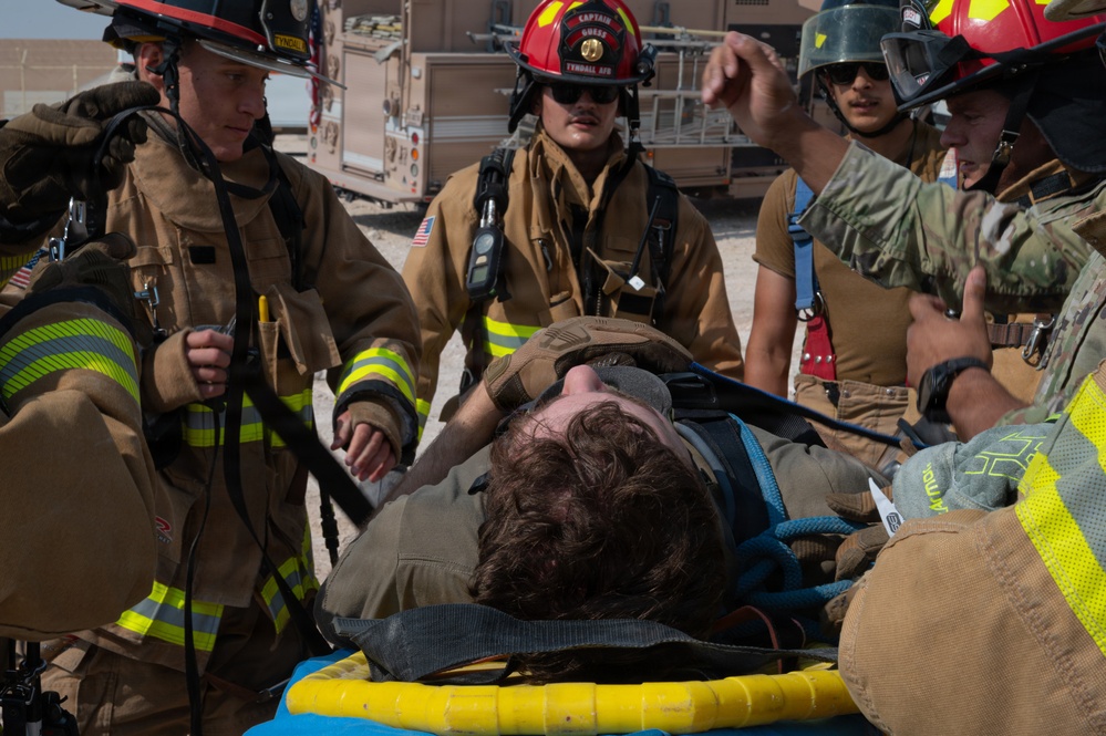 Firefighters touch up on life saving skills
