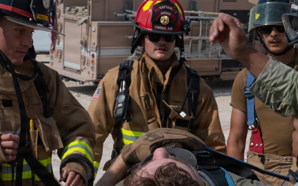 Firefighters touch up on life saving skills