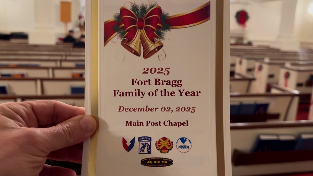 Lovegren Family Named 2025 Fort Bragg Family of the Year