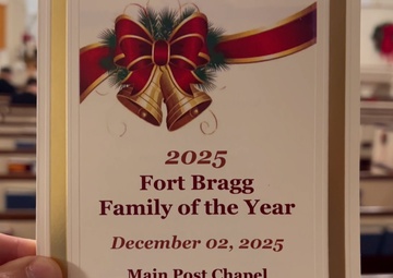 Lovegren Family Named 2025 Fort Bragg Family of the Year