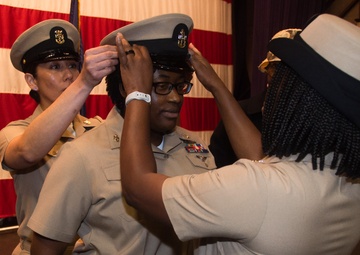 Ronald Reagan’s GSMC Djamen Is Pinned To Senior Chief