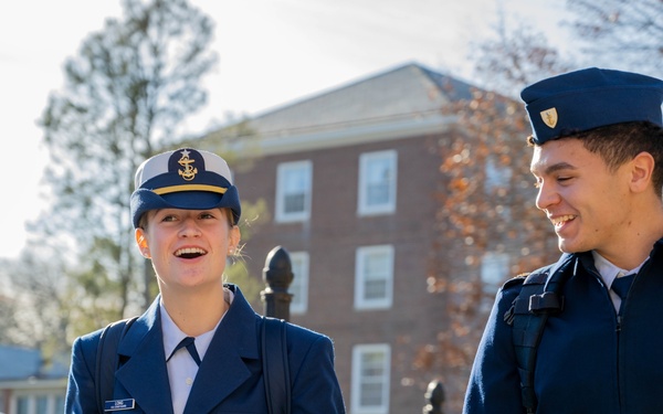 U.S. Coast Guard Academy cadets return from holiday leave