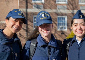 U.S. Coast Guard Academy cadets return from holiday leave