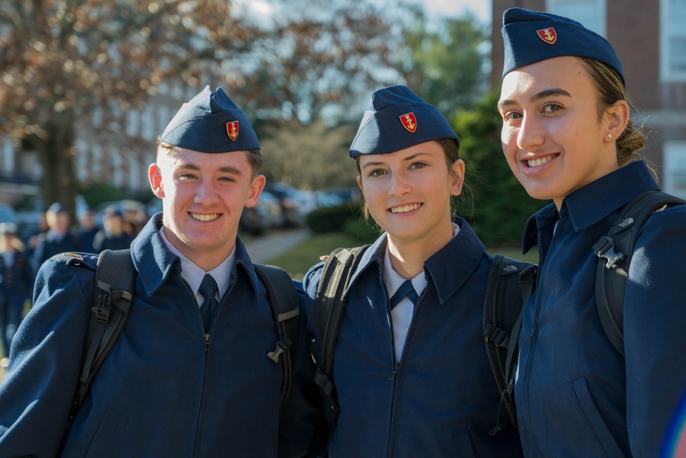 U.S. Coast Guard Academy cadets return from holiday leave