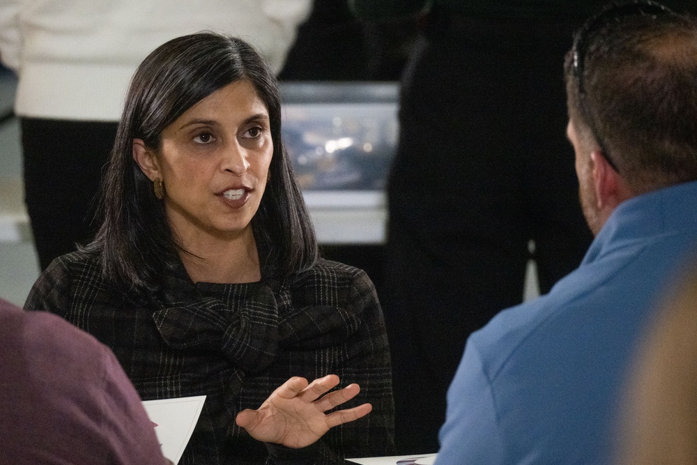 First Lady Melania Trump and Second Lady Usha Vance Partner with Red Cross Making Care Packages at Andrews