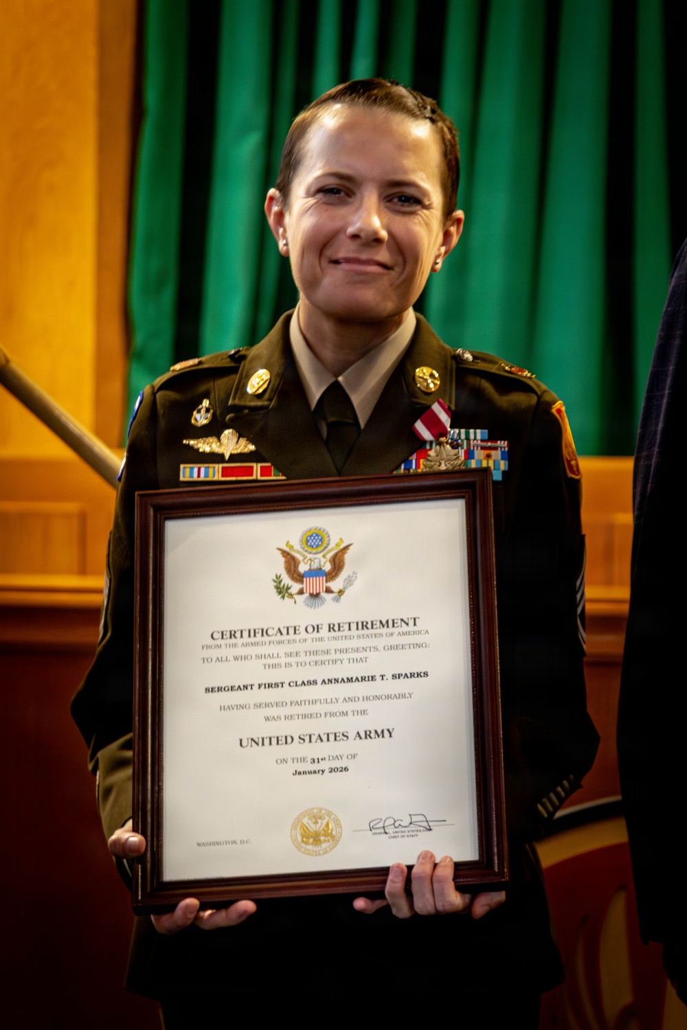 Sgt. 1st Class Annie Sparks Retirement Ceremony