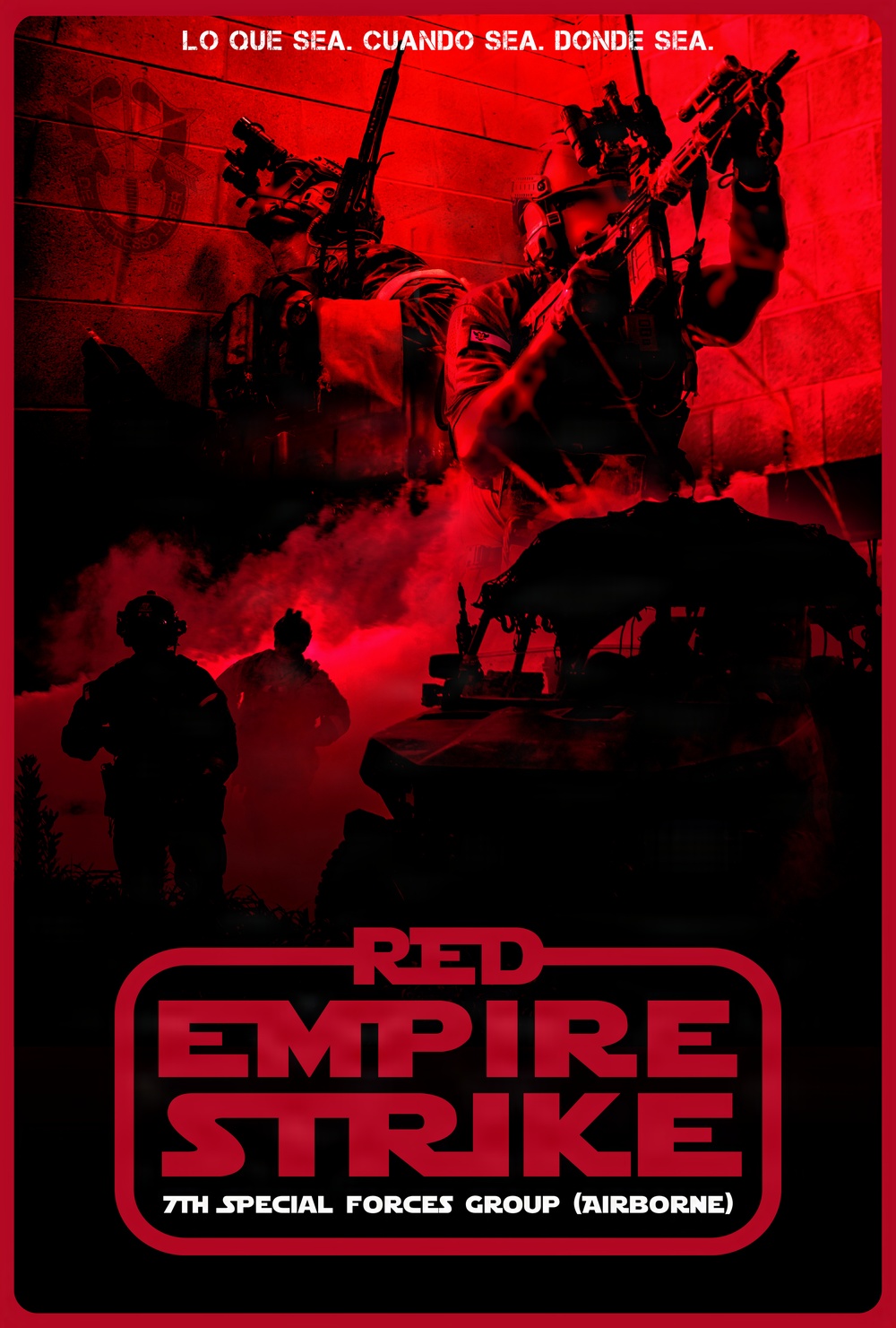 Red Empire Strike Movie-Style Poster Graphic