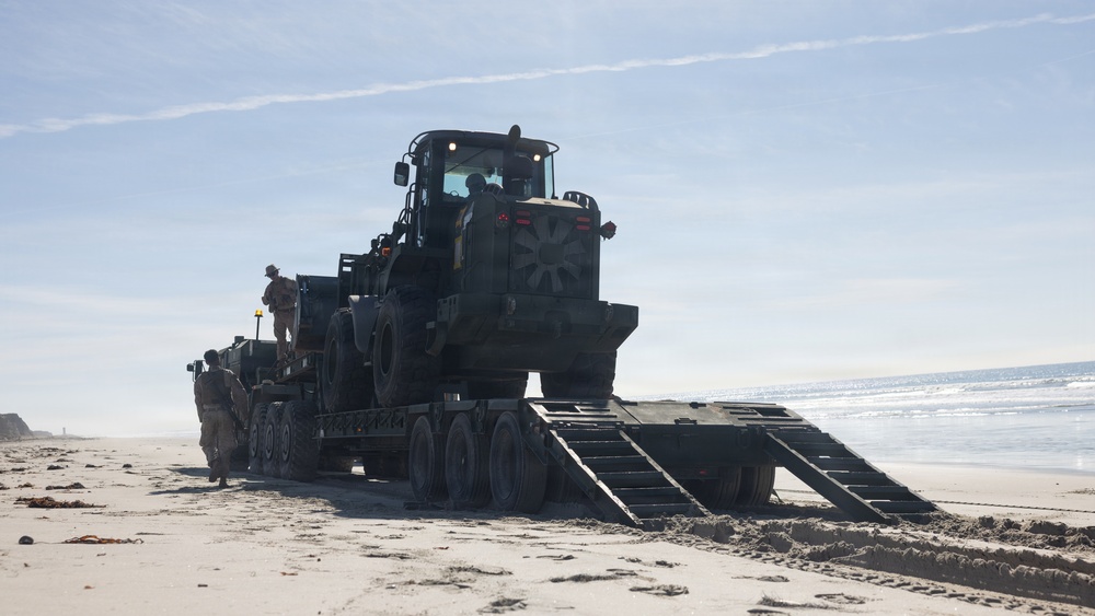 CLB-5 Marines set up water purification system during Steel Knight 25
