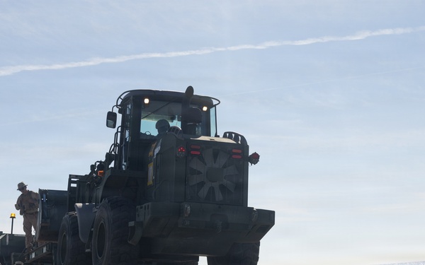 CLB-5 Marines set up water purification system during Steel Knight 25