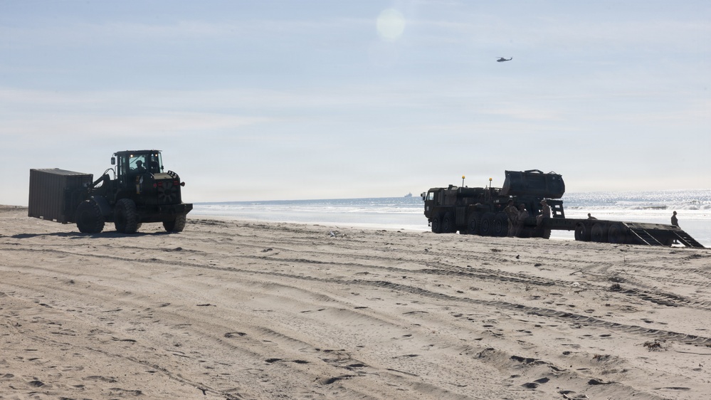 CLB-5 Marines set up water purification system during Steel Knight 25