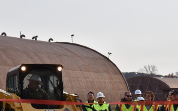 Compact Track Loaders cut the ribbon on Osan Air Base’s new Airfield Damage Repair warehouses