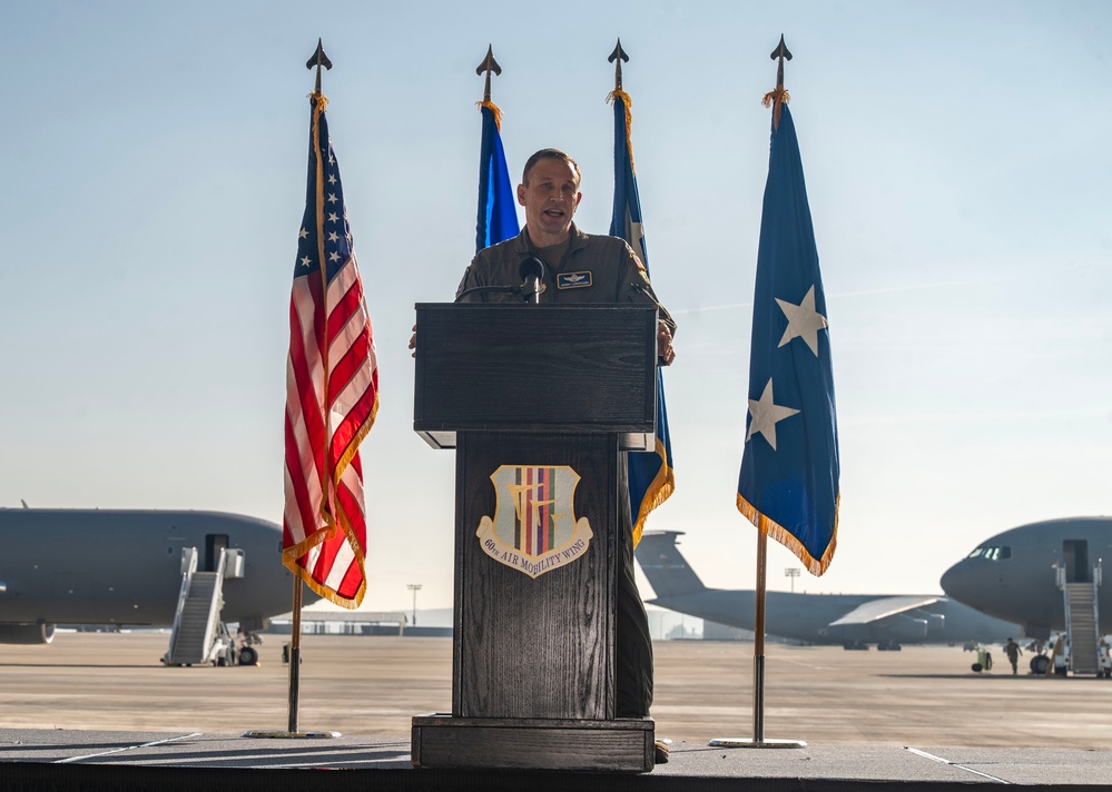 Travis AFB Welcomes the Air Force’s 99th and 100th KC-46A Pegasus Aircraft
