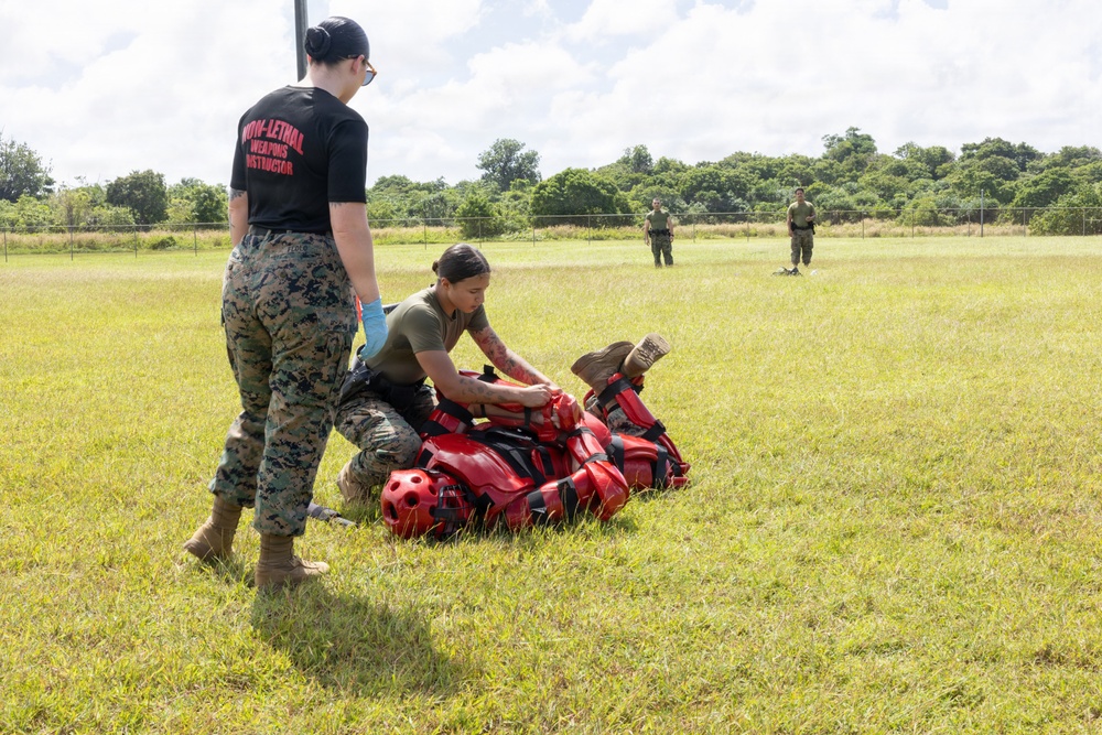 Camp Blaz Marines and Guam Police Officers conduct OC spray training