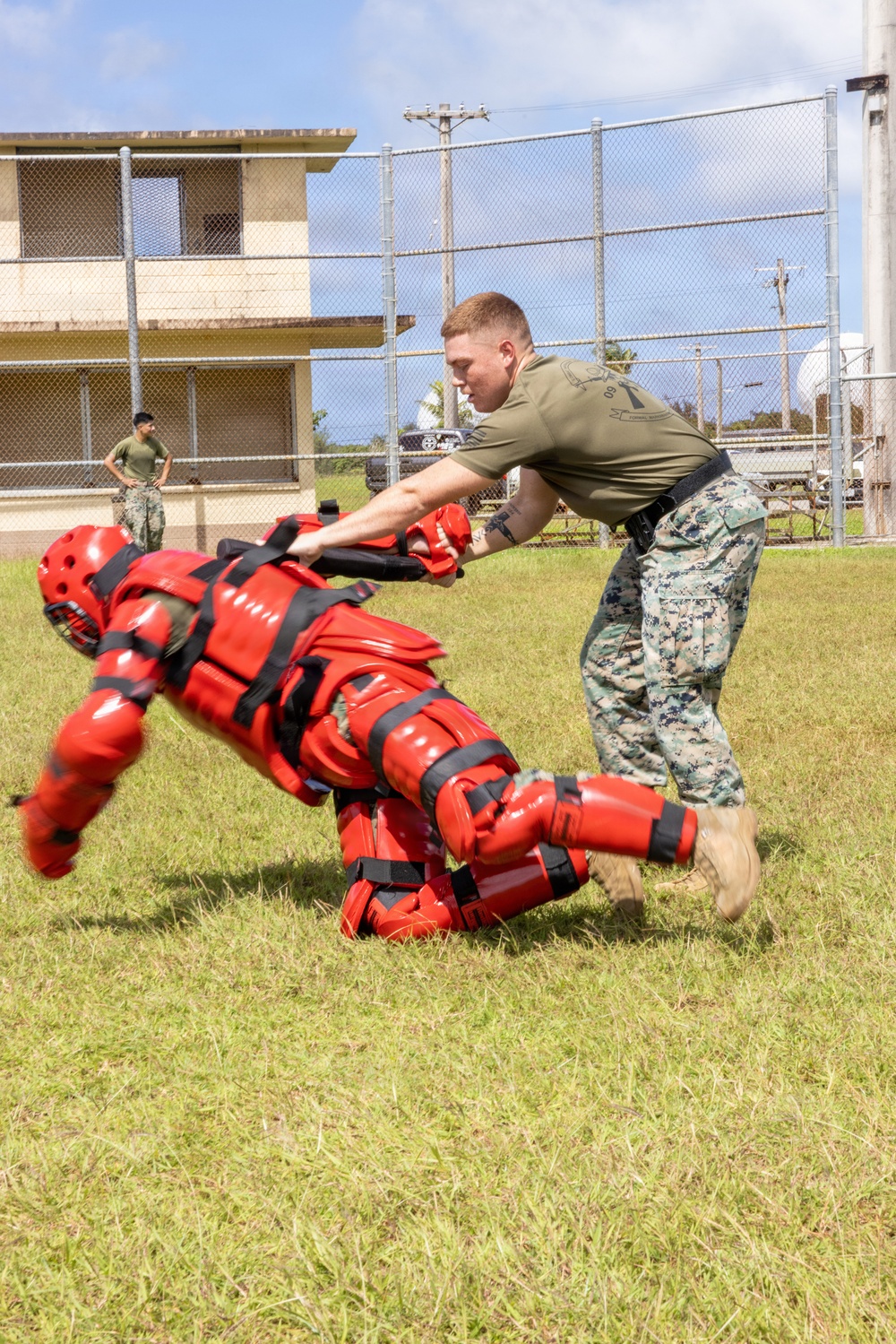 Camp Blaz Marines and Guam Police Officers conduct OC spray training