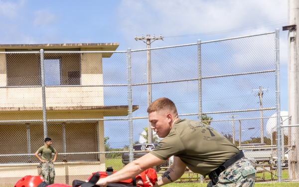 Marines and Guam Police Officers with Camp Blaz conduct OC spray training