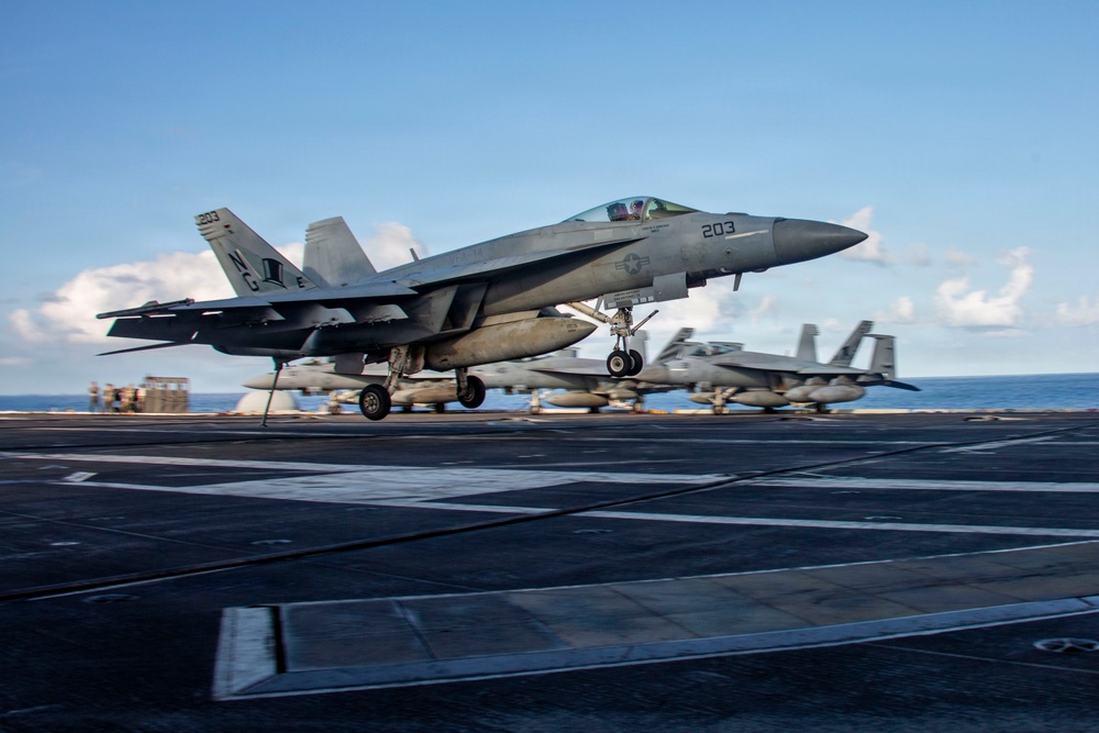 Abraham Lincoln conducts routine flight operations