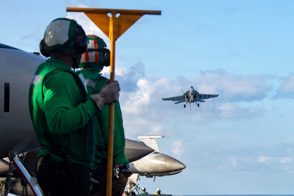 Abraham Lincoln conducts routine flight operations