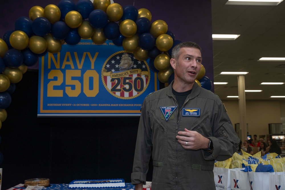 Kadena Base Exchange hosts Navy birthday cake cutting