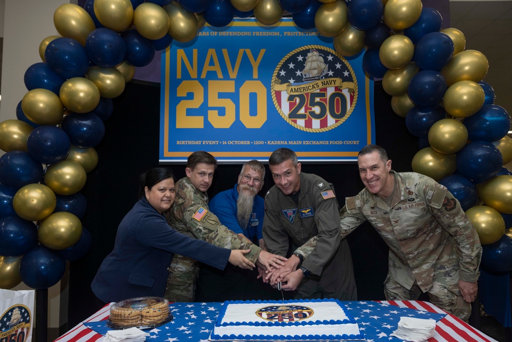 Kadena Base Exchange hosts Navy birthday cake cutting