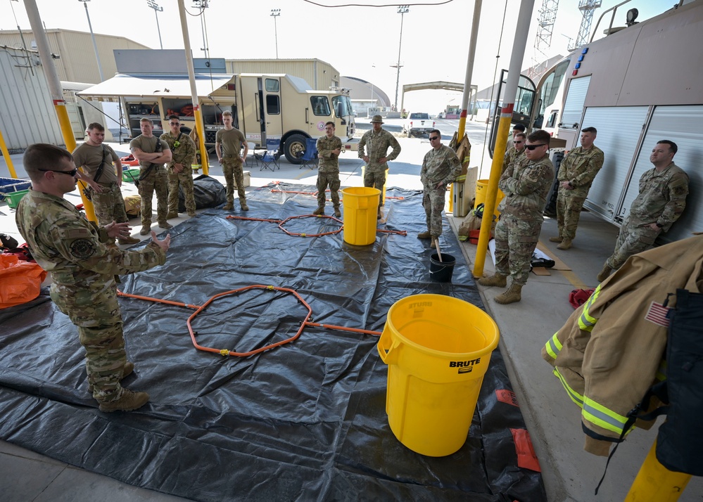 Fire, EM decontamination training