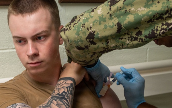 Sailors onboard NSF Diego Garcia receive Annual Vaccines