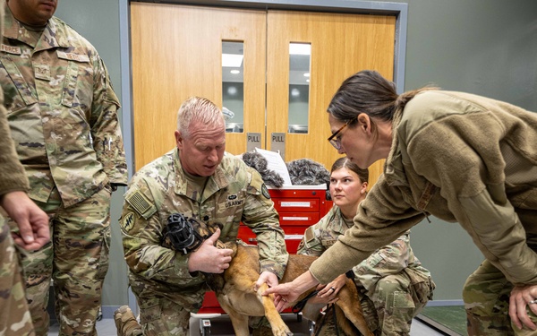 332nd EMDS receives canine TCCC training