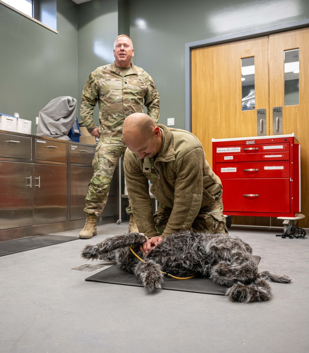 332nd EMDS receives canine TCCC training