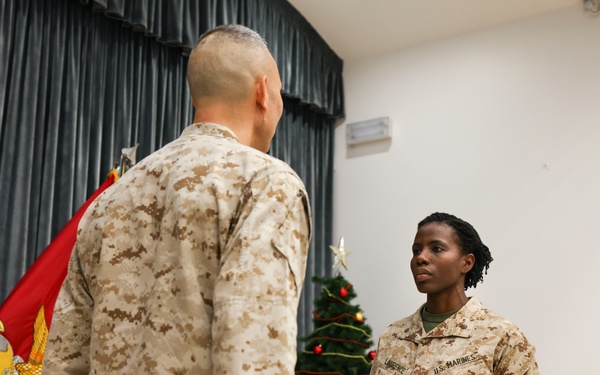 TF 51/5th MEB mustang officer promotes to lieutenant colonel