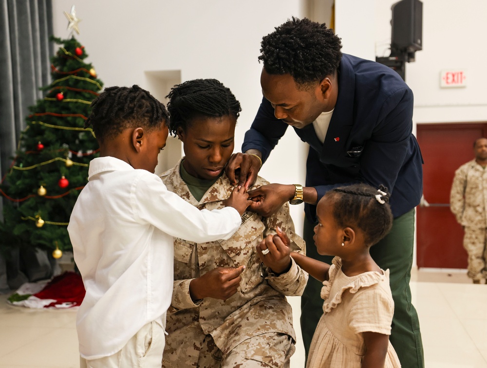 TF 51/5th MEB mustang officer promotes to lieutenant colonel